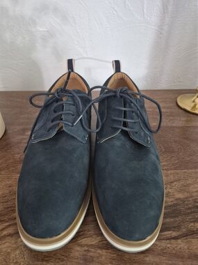 Dune London Men's Navy Suede Derby Shoes New, but with a minor defect.